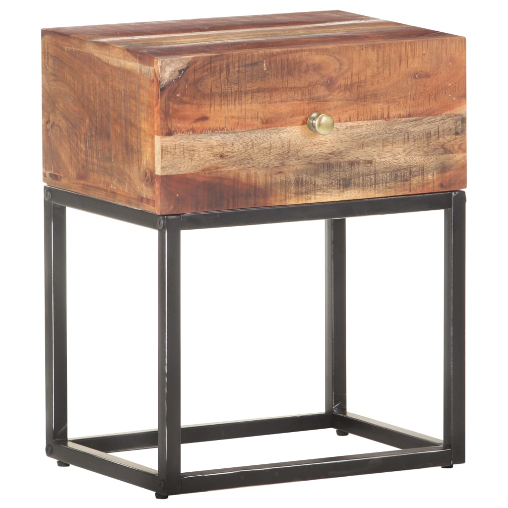 Table de chevet 40x30x50 cm Bois d'acacia brut - XIOS