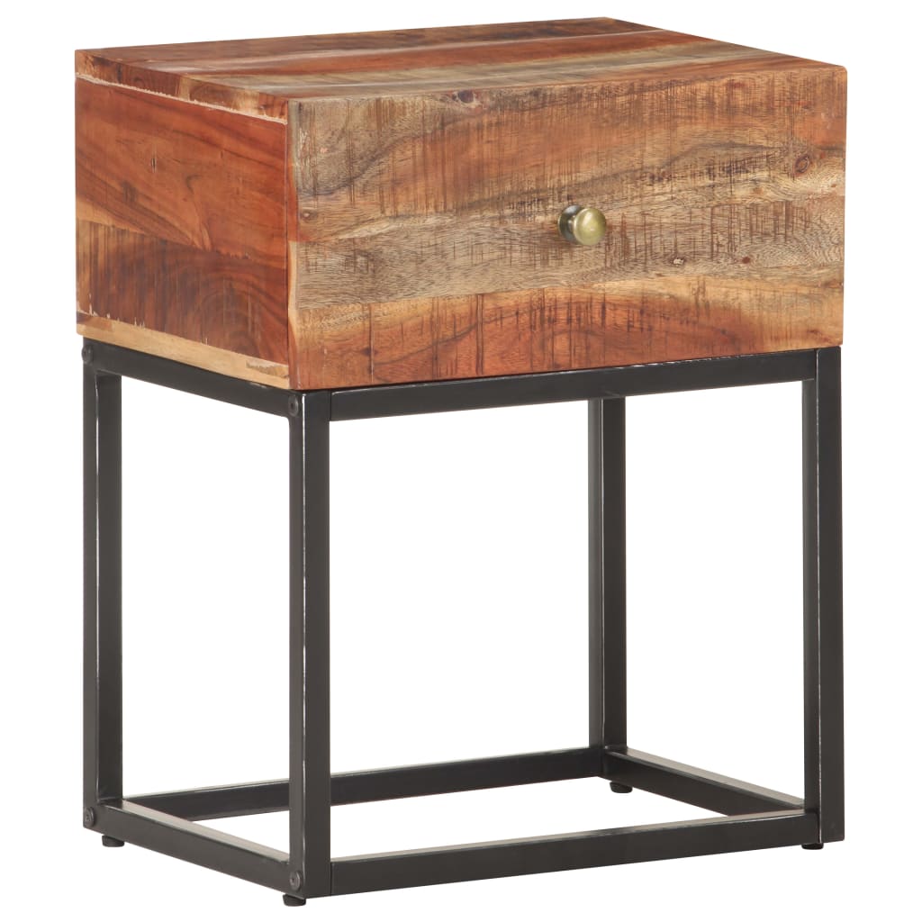Table de chevet 40x30x50 cm Bois d'acacia brut - XIOS