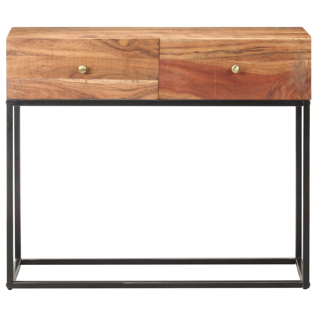 Table console 90x35x75 cm Bois d'acacia brut - XIOS