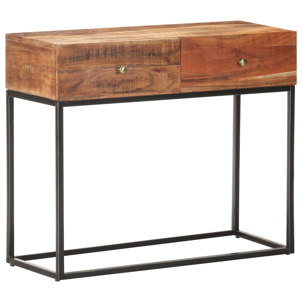 Table console 90x35x75 cm Bois d'acacia brut - XIOS