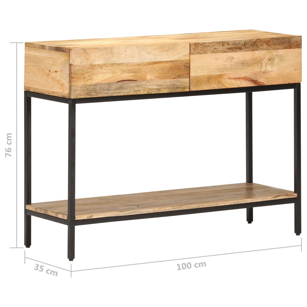 Table console 100x35x76 cm Bois de manguier massif - XIOS