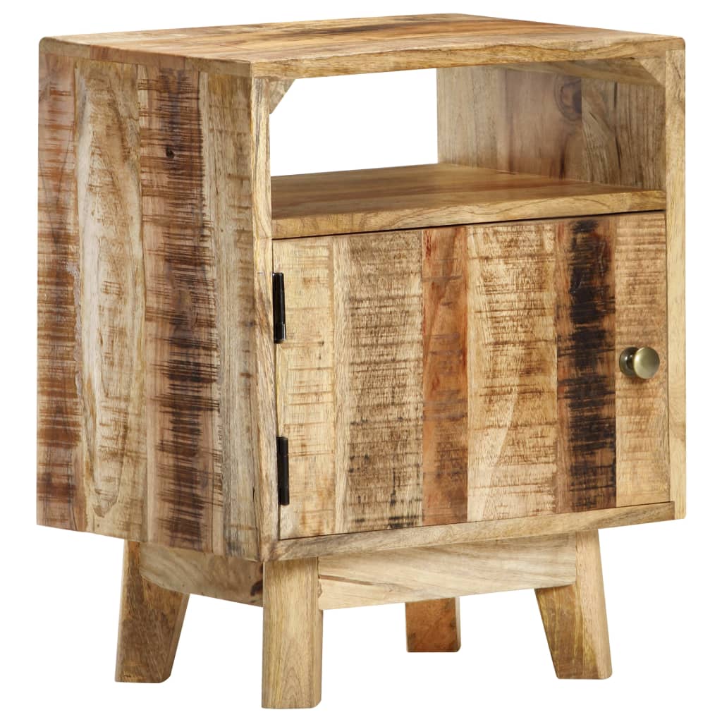 Table de chevet 40x30x50 cm Bois de manguier brut - XIOS