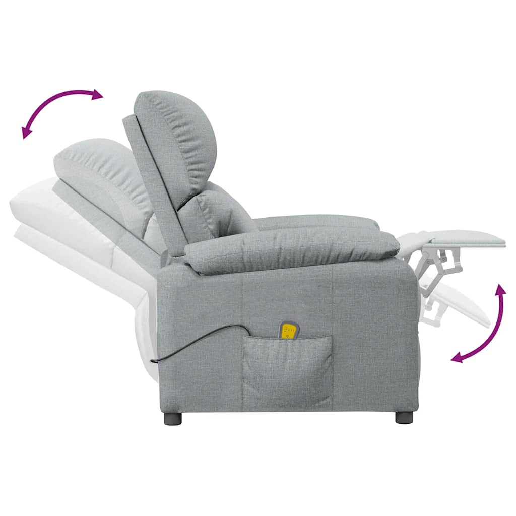 Fauteuil de massage Gris clair Tissu - XIOS