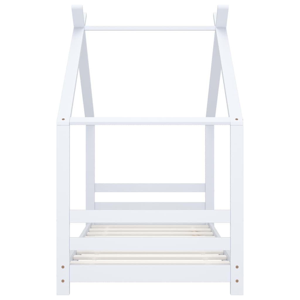 Cadre de lit d'enfant Blanc Bois de pin massif 80x160 cm - XIOS