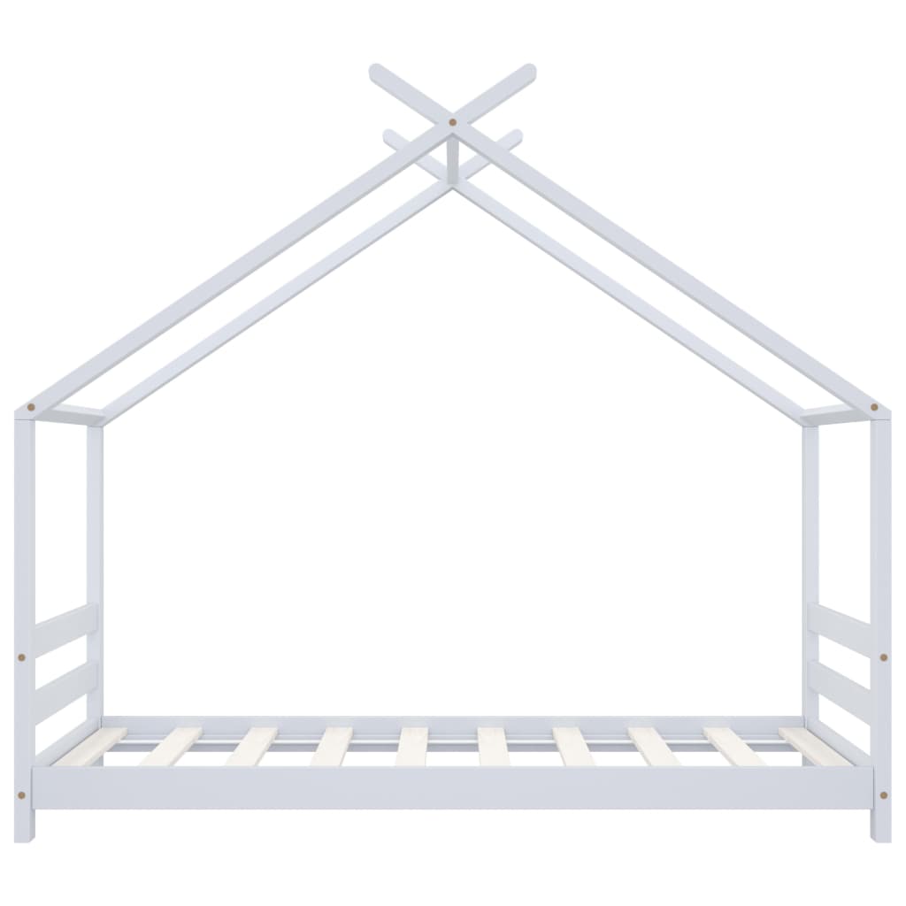 Cadre de lit d'enfant Blanc Bois de pin massif 80x160 cm - XIOS