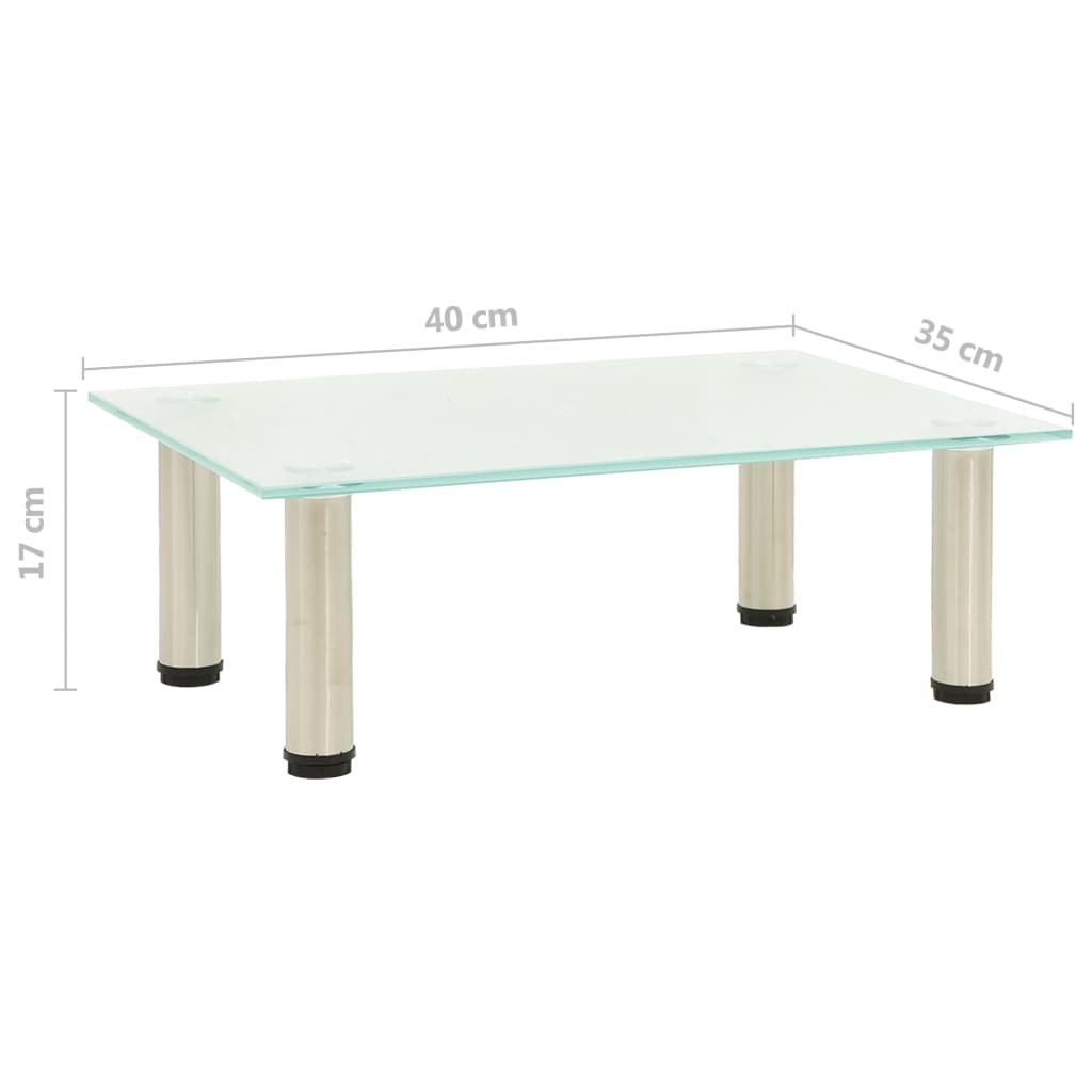 Meuble TV Givré 40x35x17 cm Verre trempé - XIOS