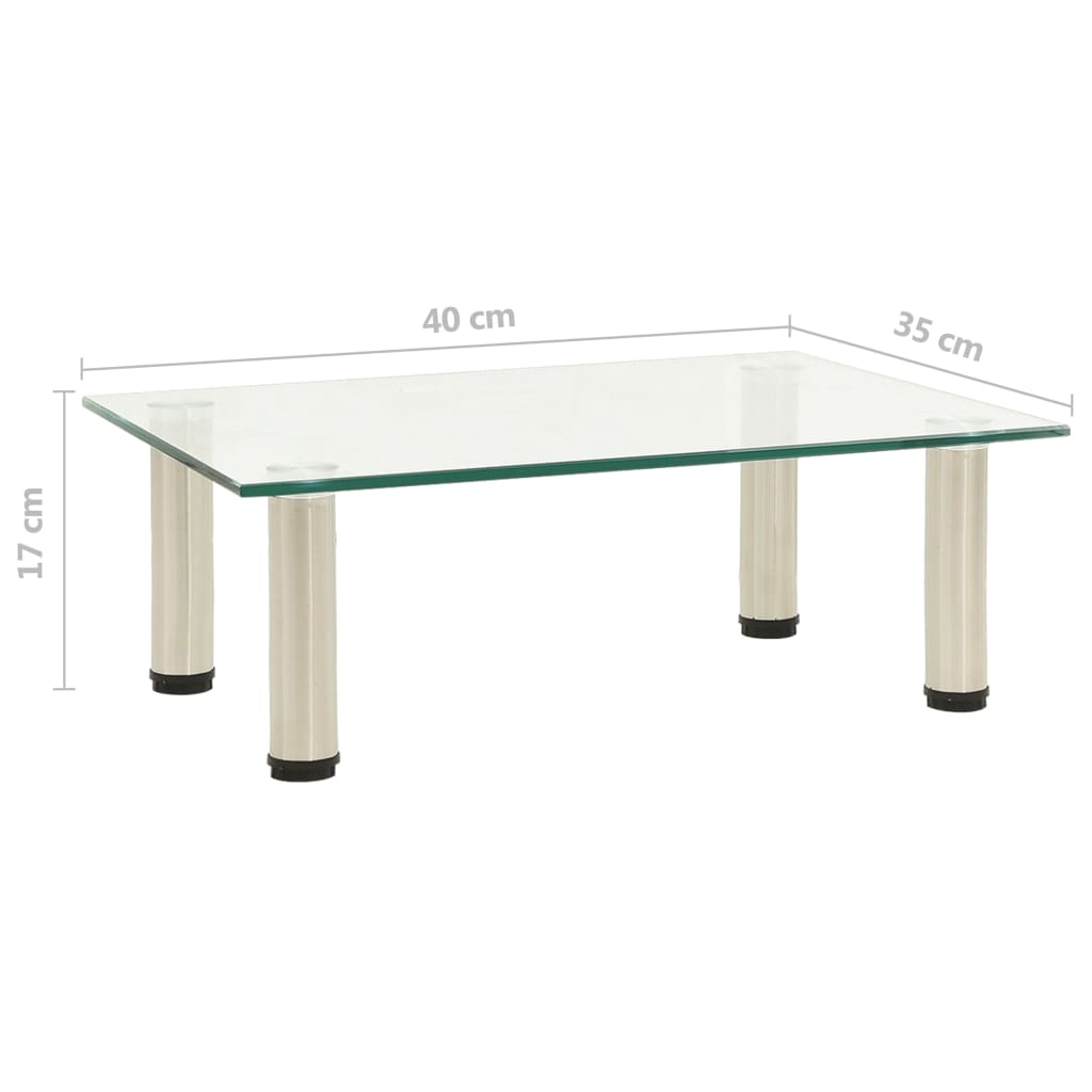 Meuble TV Transparent 40x35x17 cm Verre trempé - XIOS