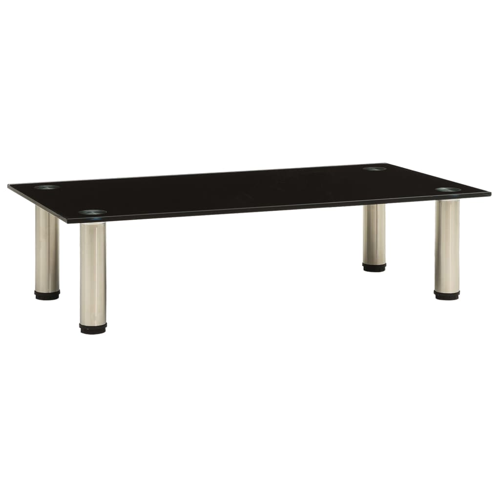 322761 vidaXL TV Stand Black 60x35x17 cm Tempered Glass - XIOS