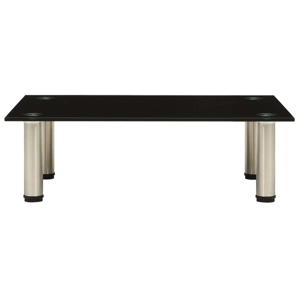 322761 vidaXL TV Stand Black 60x35x17 cm Tempered Glass - XIOS