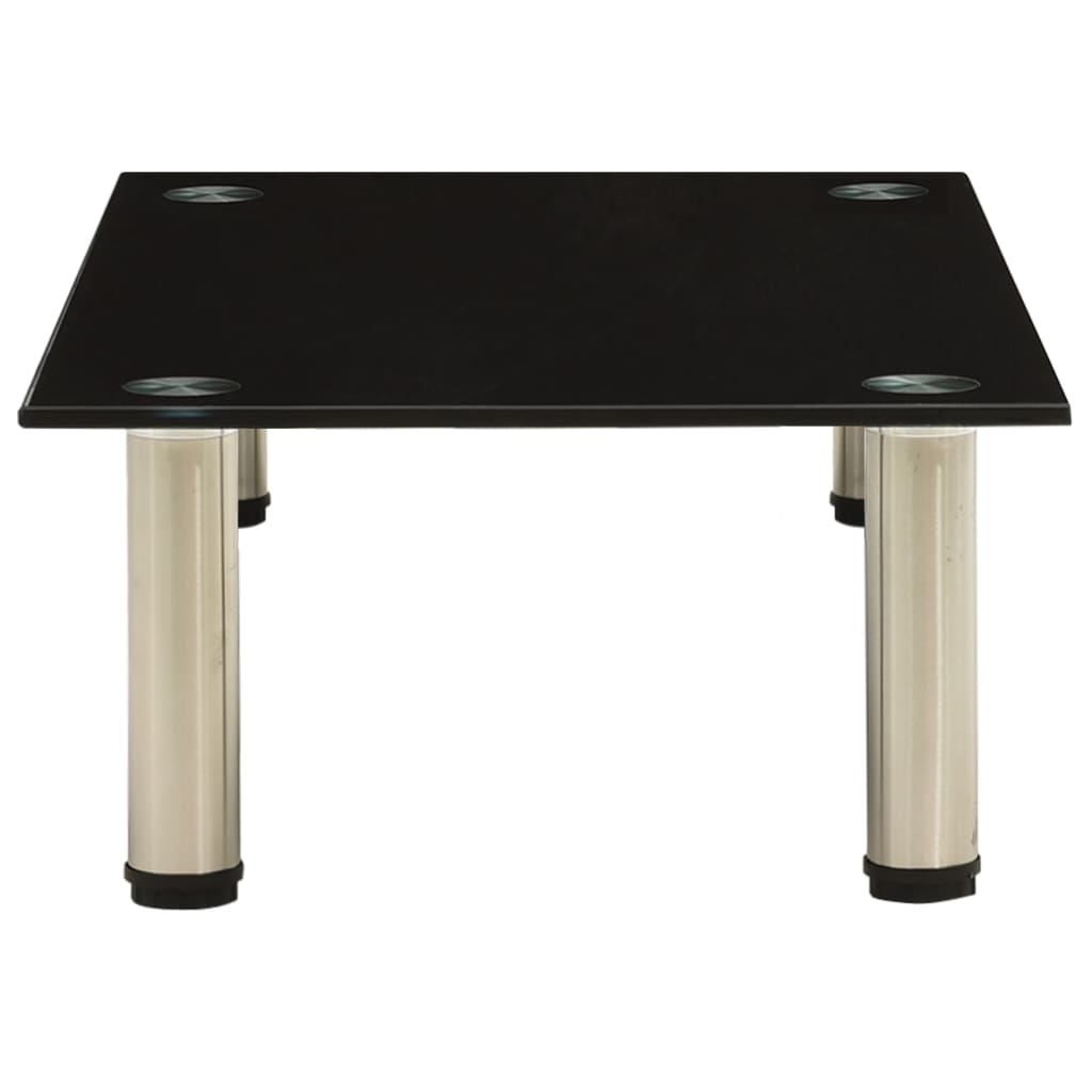 322761 vidaXL TV Stand Black 60x35x17 cm Tempered Glass - XIOS