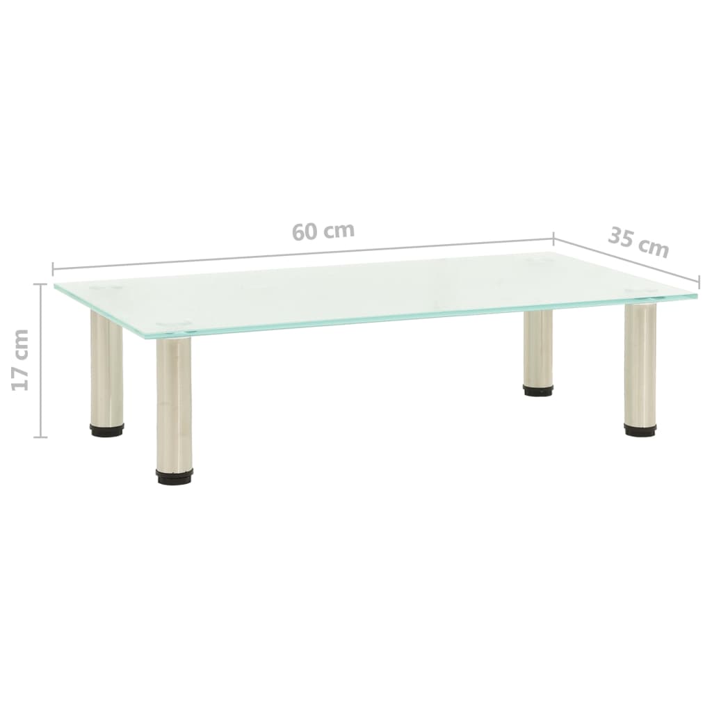 Meuble TV Givré 60x35x17 cm Verre trempé - XIOS