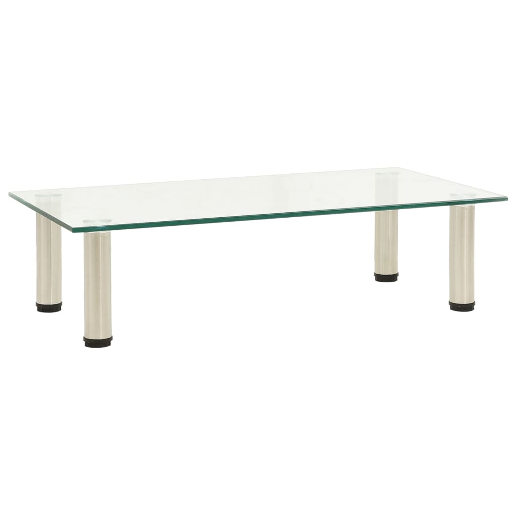 322763 vidaXL TV Stand Transparent 60x35x17 cm Tempered Glass - XIOS