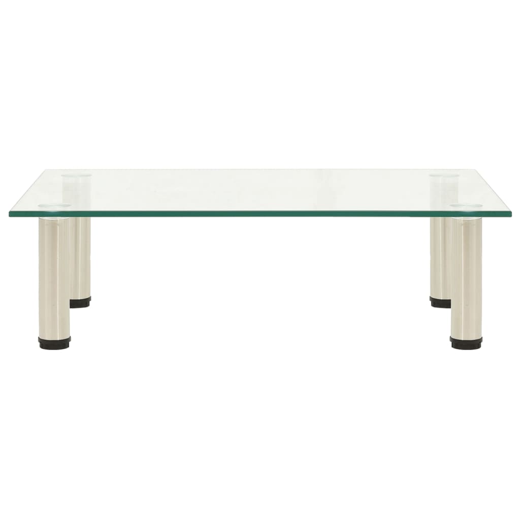 322763 vidaXL TV Stand Transparent 60x35x17 cm Tempered Glass - XIOS