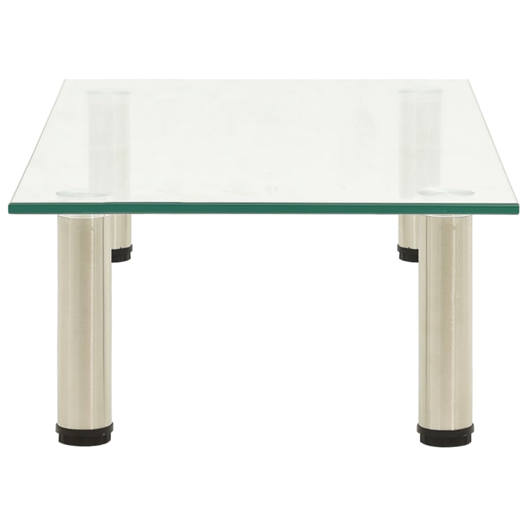322763 vidaXL TV Stand Transparent 60x35x17 cm Tempered Glass - XIOS