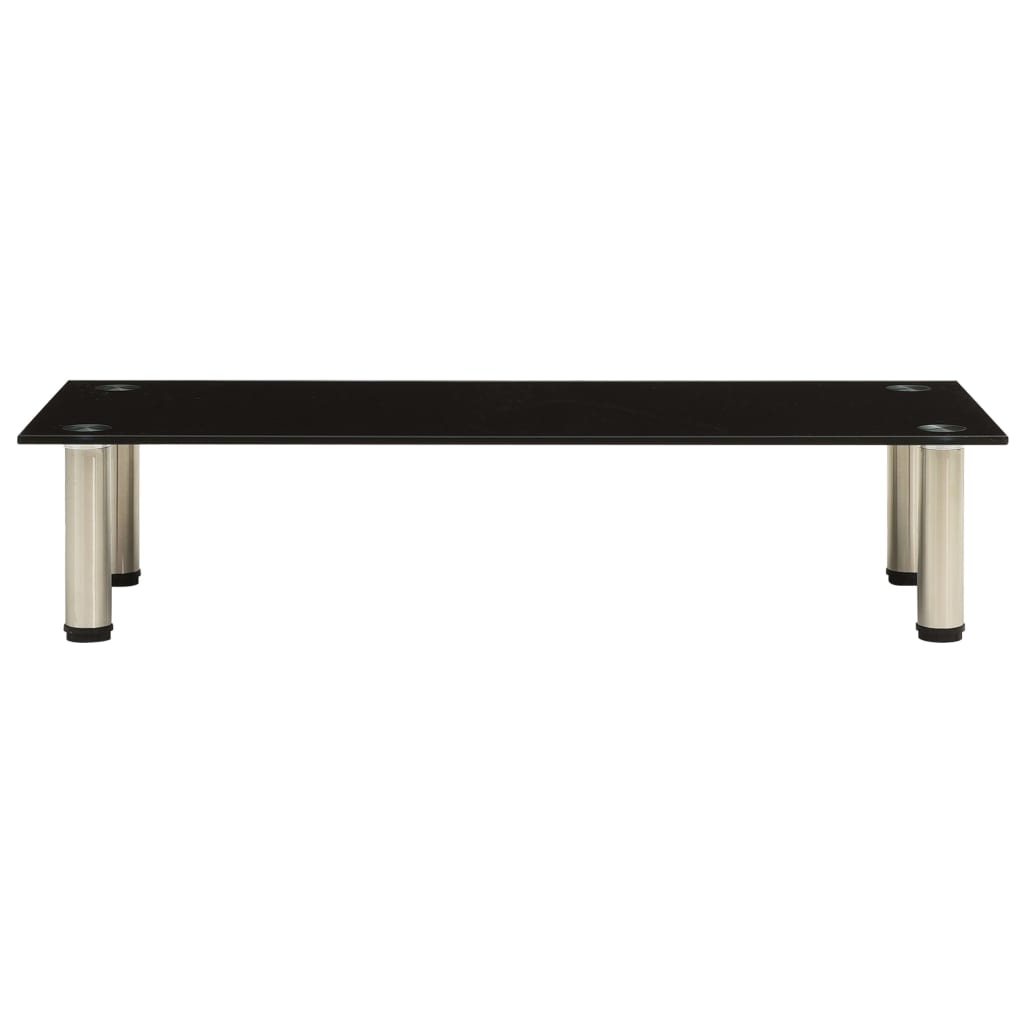 Meuble TV Noir 80x35x17 cm Verre trempé - XIOS