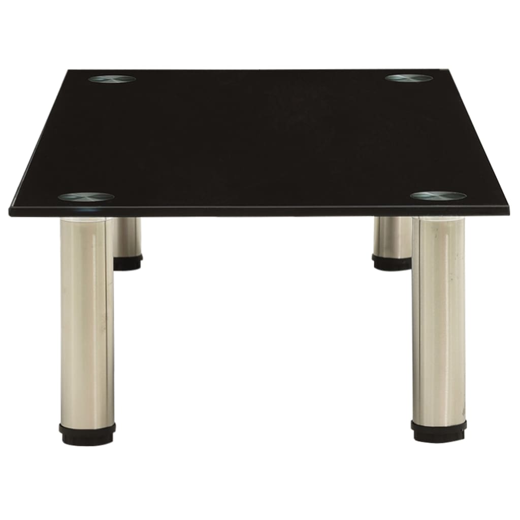 Meuble TV Noir 80x35x17 cm Verre trempé - XIOS