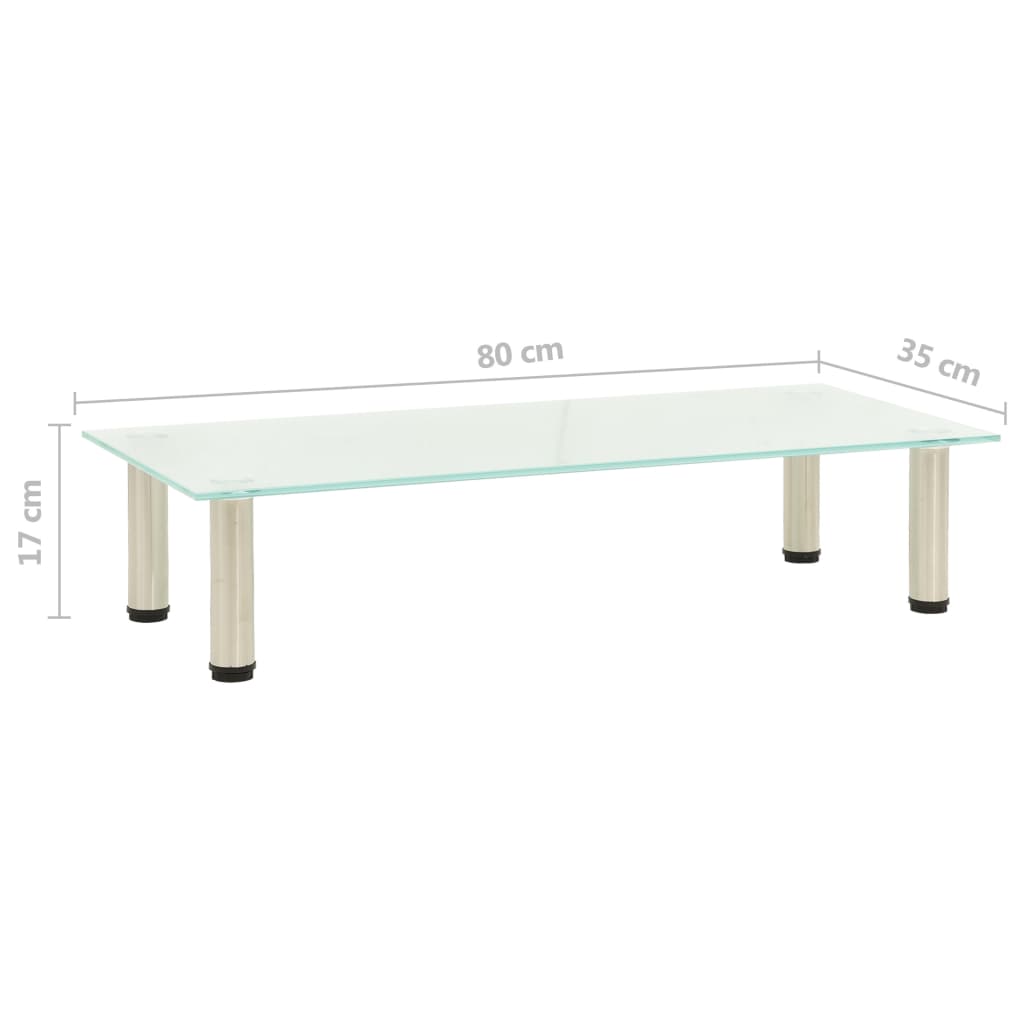 Meuble TV Givré 80x35x17 cm Verre trempé - XIOS