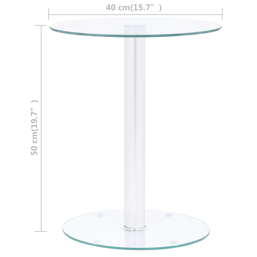 Table basse Transparent 40 cm Verre trempé - XIOS