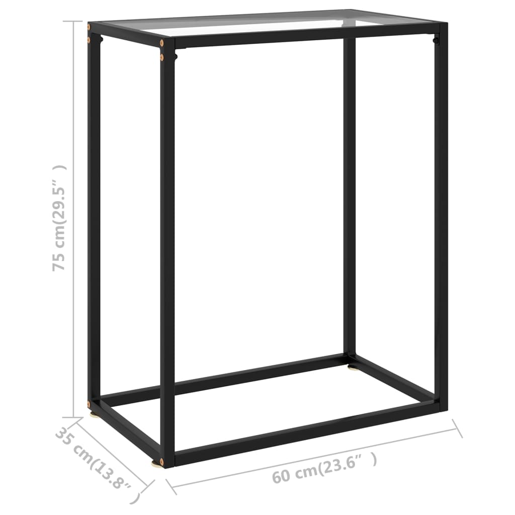 Table console Transparent 60x35x75 cm Verre trempé - XIOS