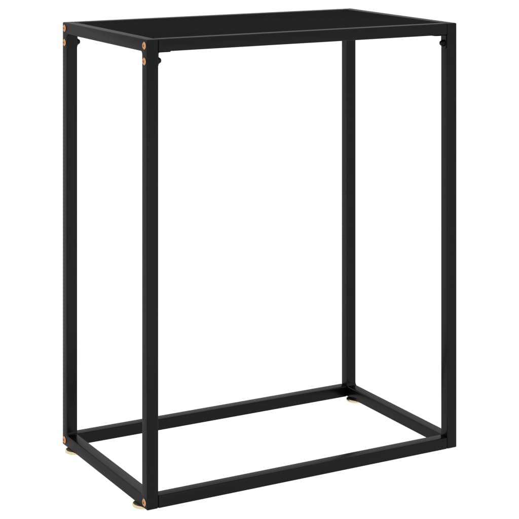 Table console Noir 60x35x75 cm Verre trempé - XIOS