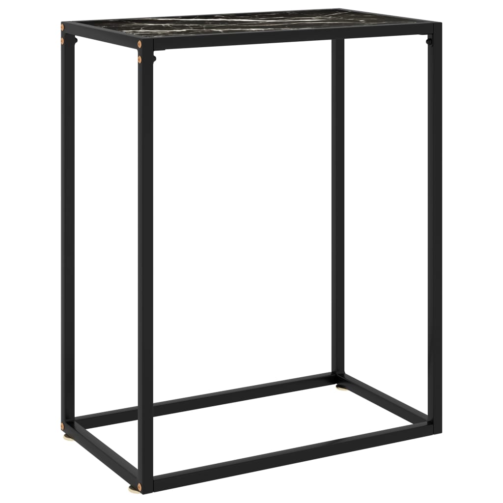 Table console Noir 60x35x75 cm Verre trempé - XIOS
