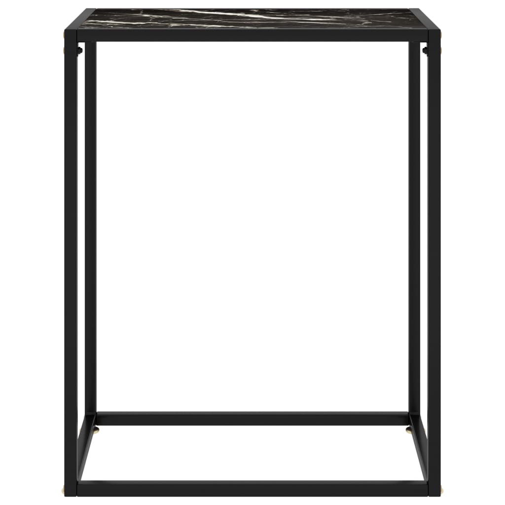 Table console Noir 60x35x75 cm Verre trempé - XIOS