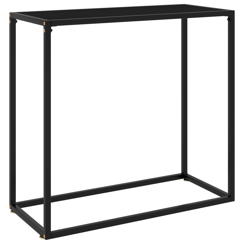 Table console Noir 80x35x75 cm Verre trempé - XIOS