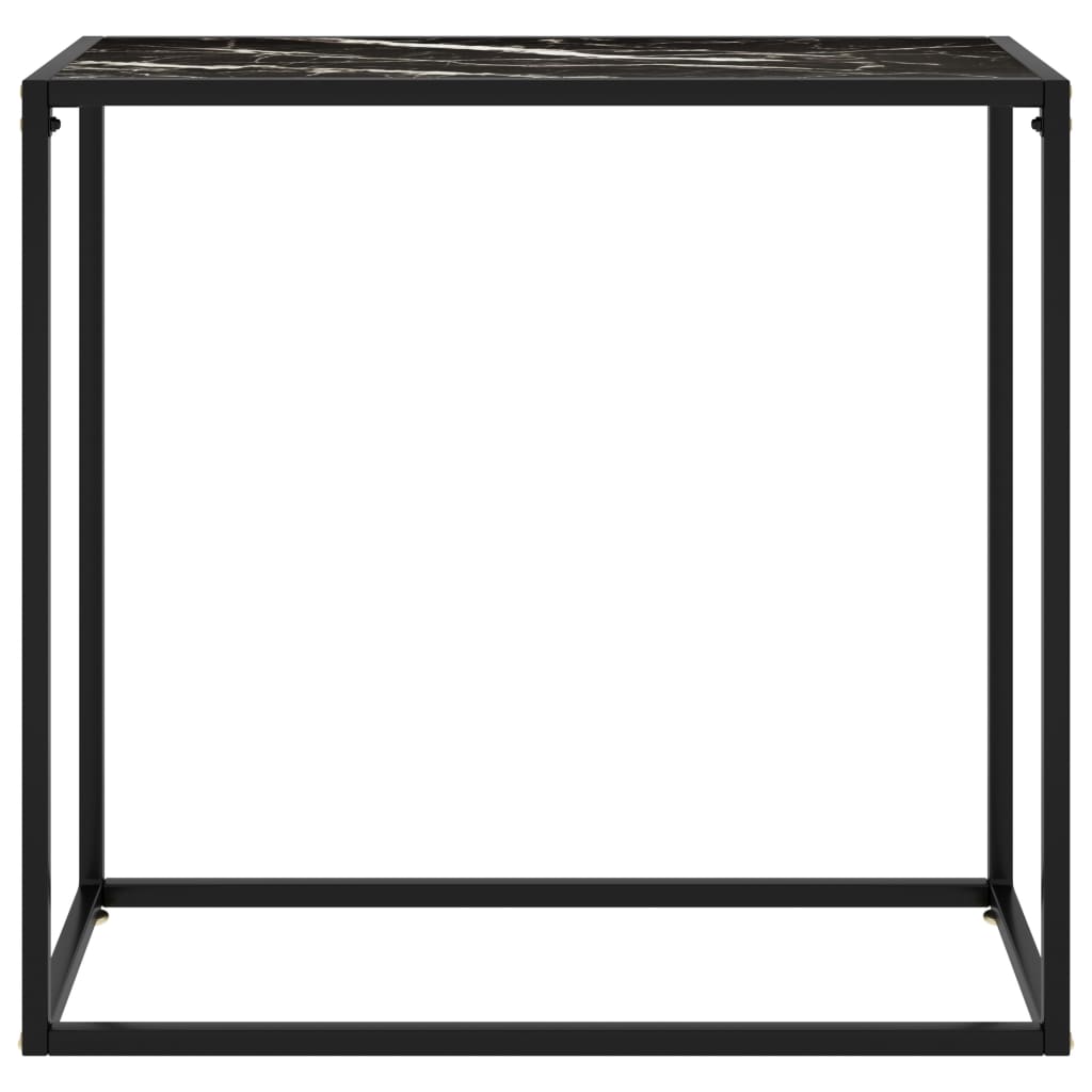 Table console Noir 80x35x75 cm Verre trempé - XIOS