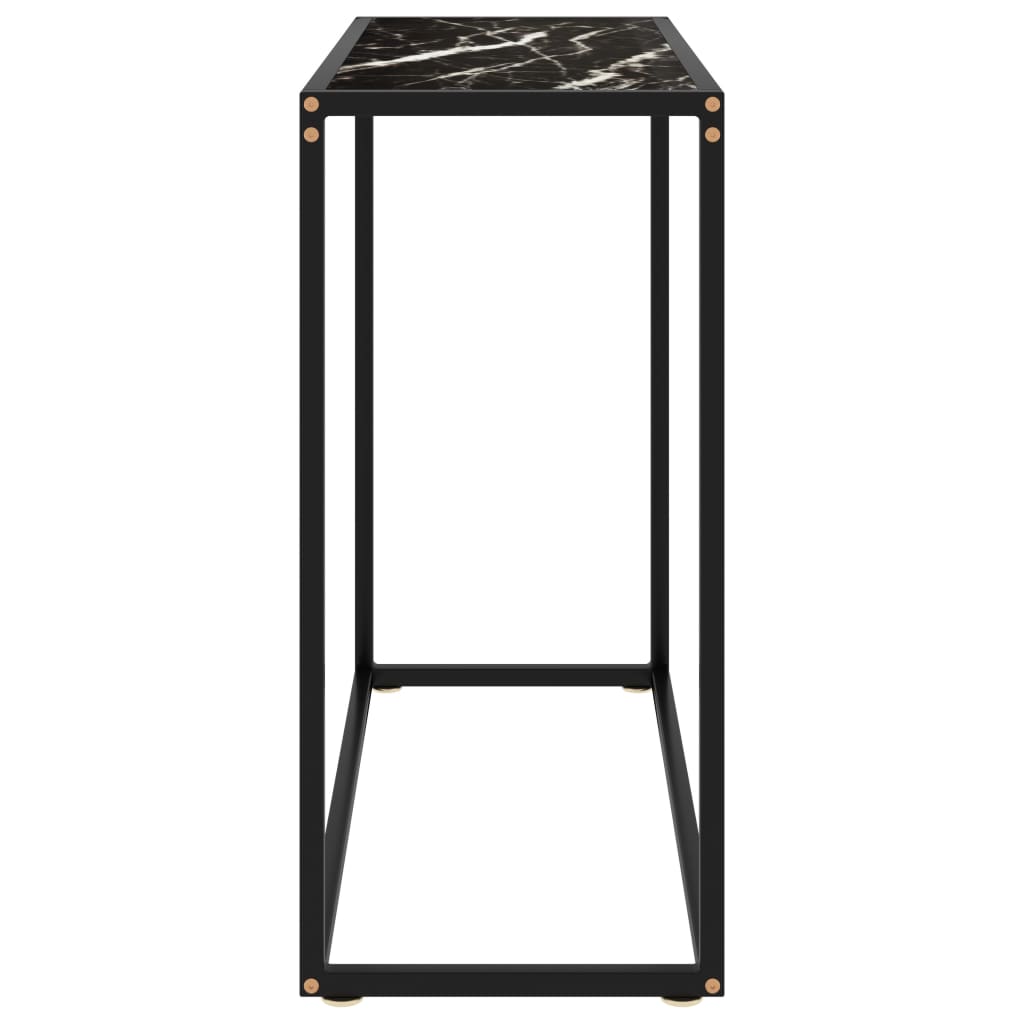 Table console Noir 80x35x75 cm Verre trempé - XIOS