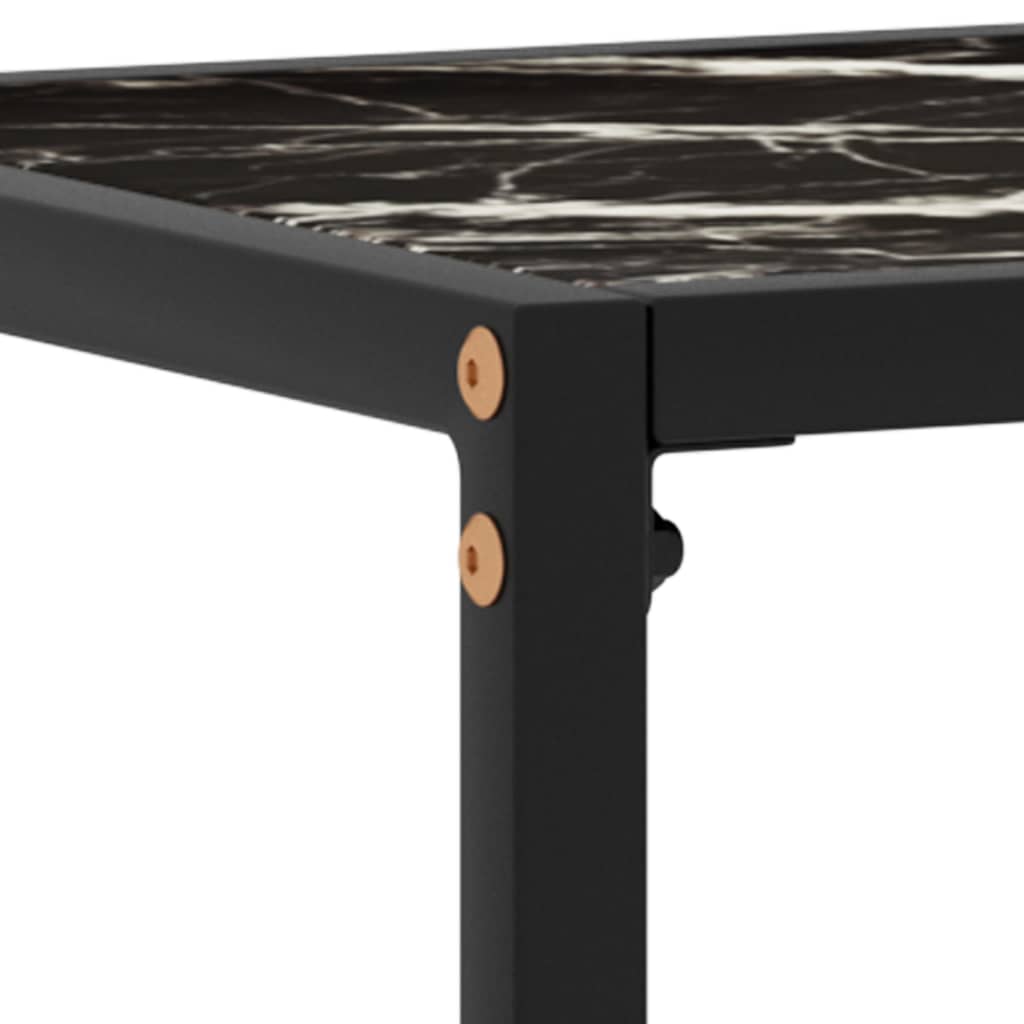 Table console Noir 80x35x75 cm Verre trempé - XIOS