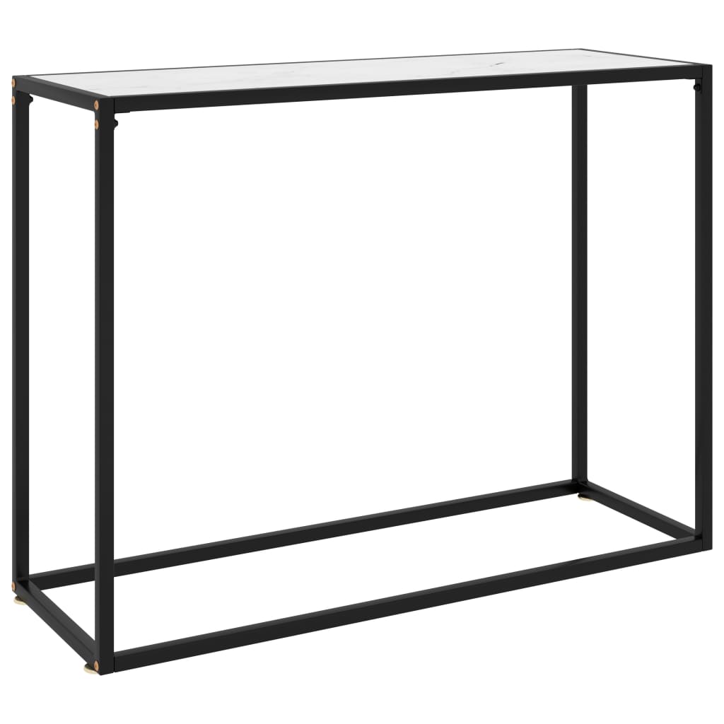 Table console Blanc 100x35x75 cm Verre trempé - XIOS