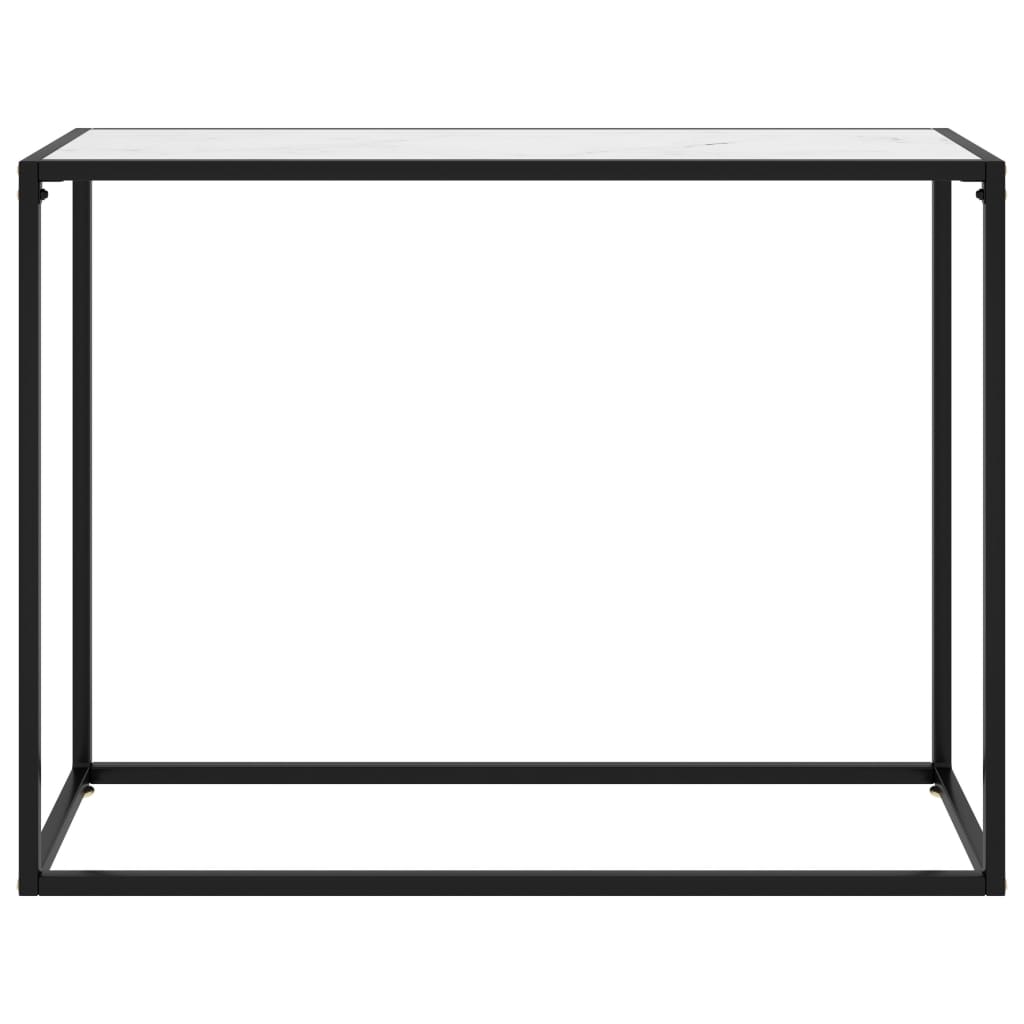 Table console Blanc 100x35x75 cm Verre trempé - XIOS