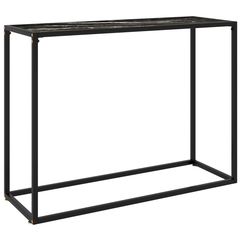 Table console Noir 100x35x75 cm Verre trempé - XIOS