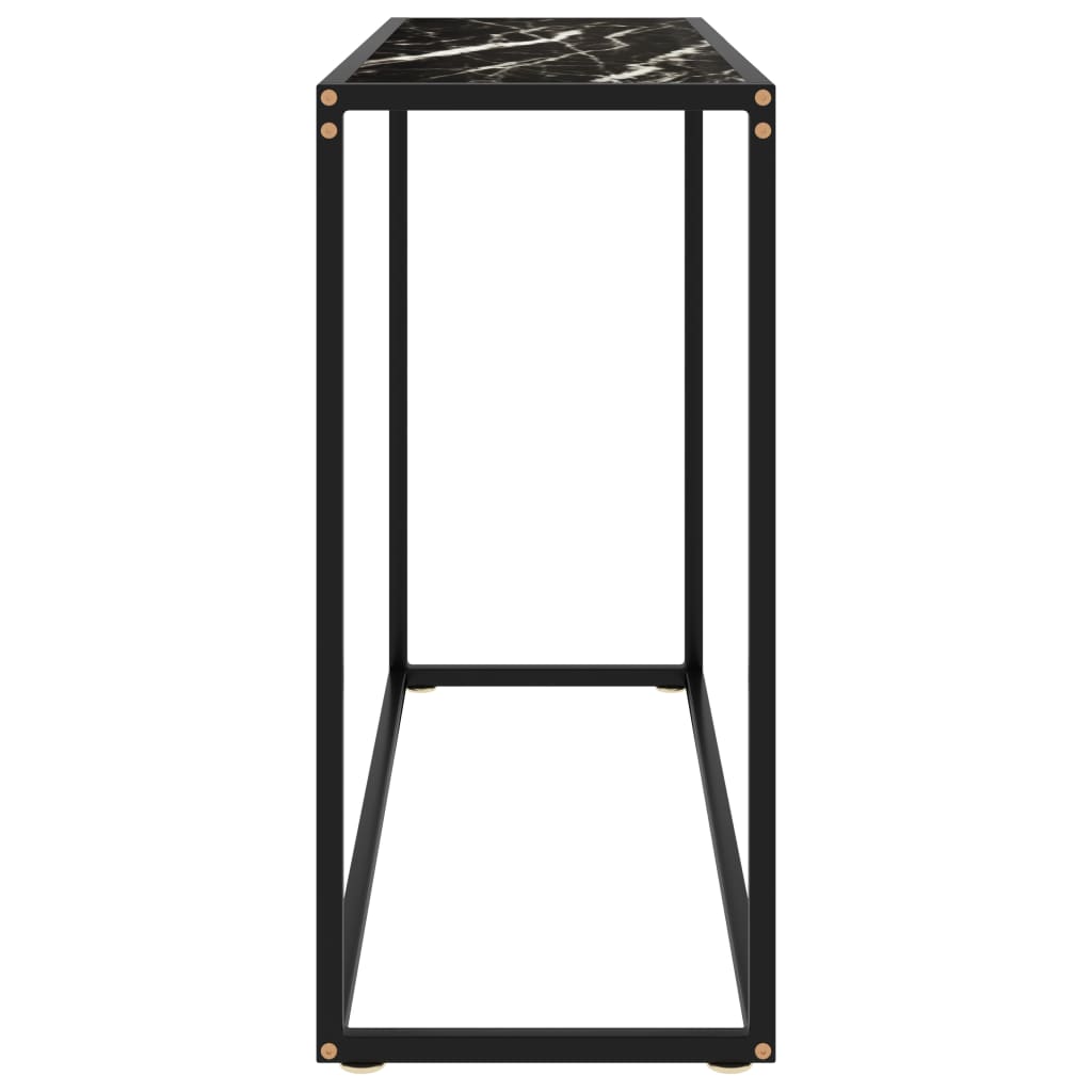 Table console Noir 100x35x75 cm Verre trempé - XIOS