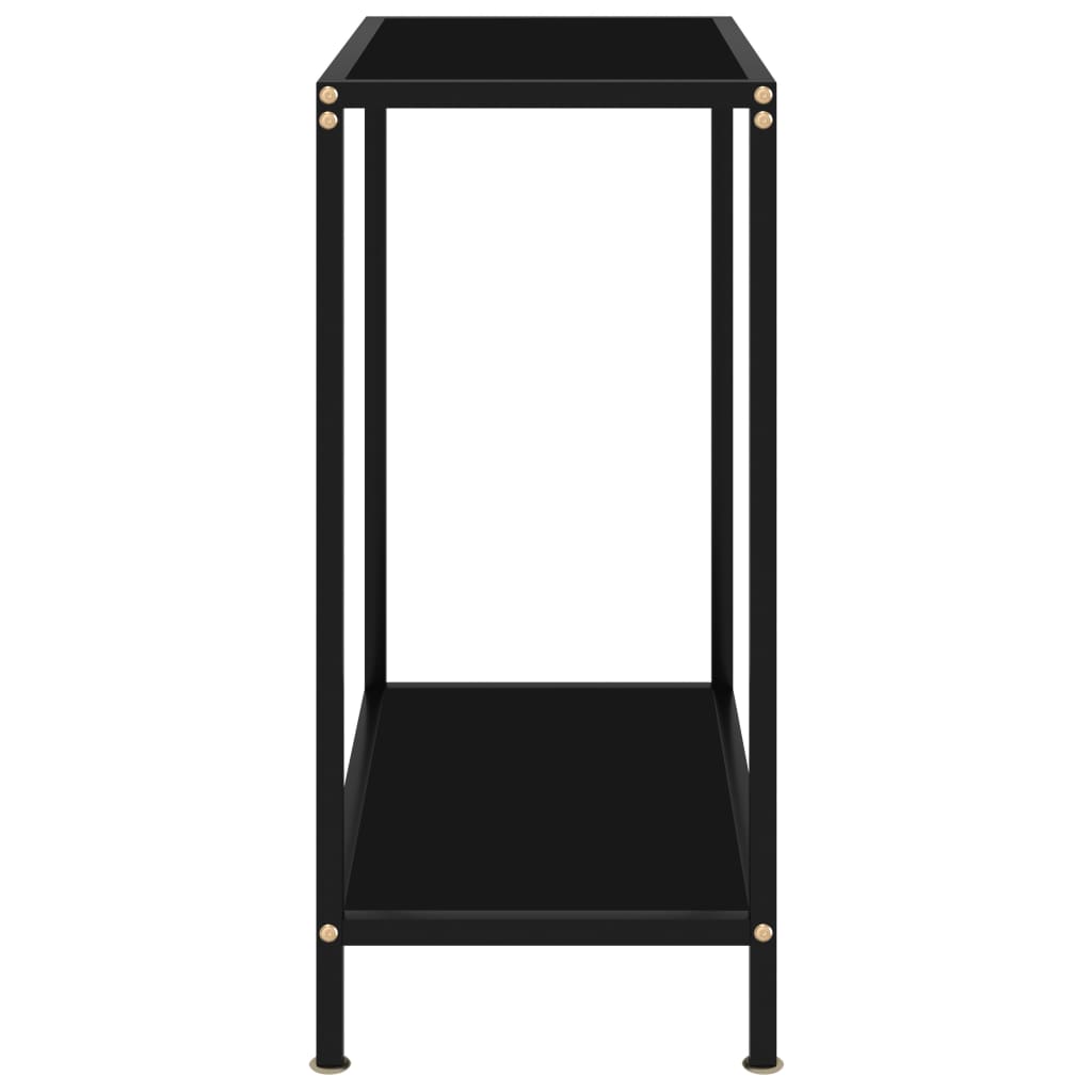 Table console Noir 60x35x75 cm Verre trempé - XIOS