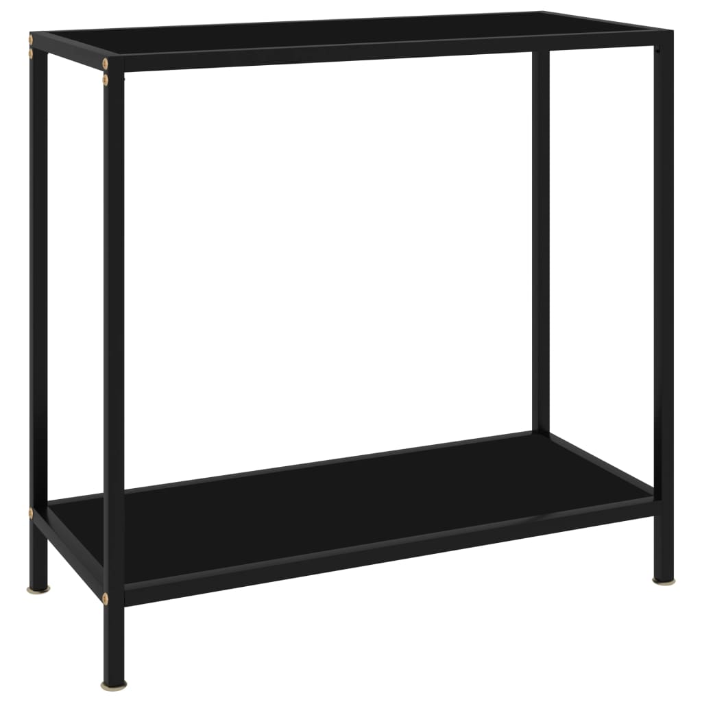 Table console Noir 80x35x75 cm Verre trempé - XIOS