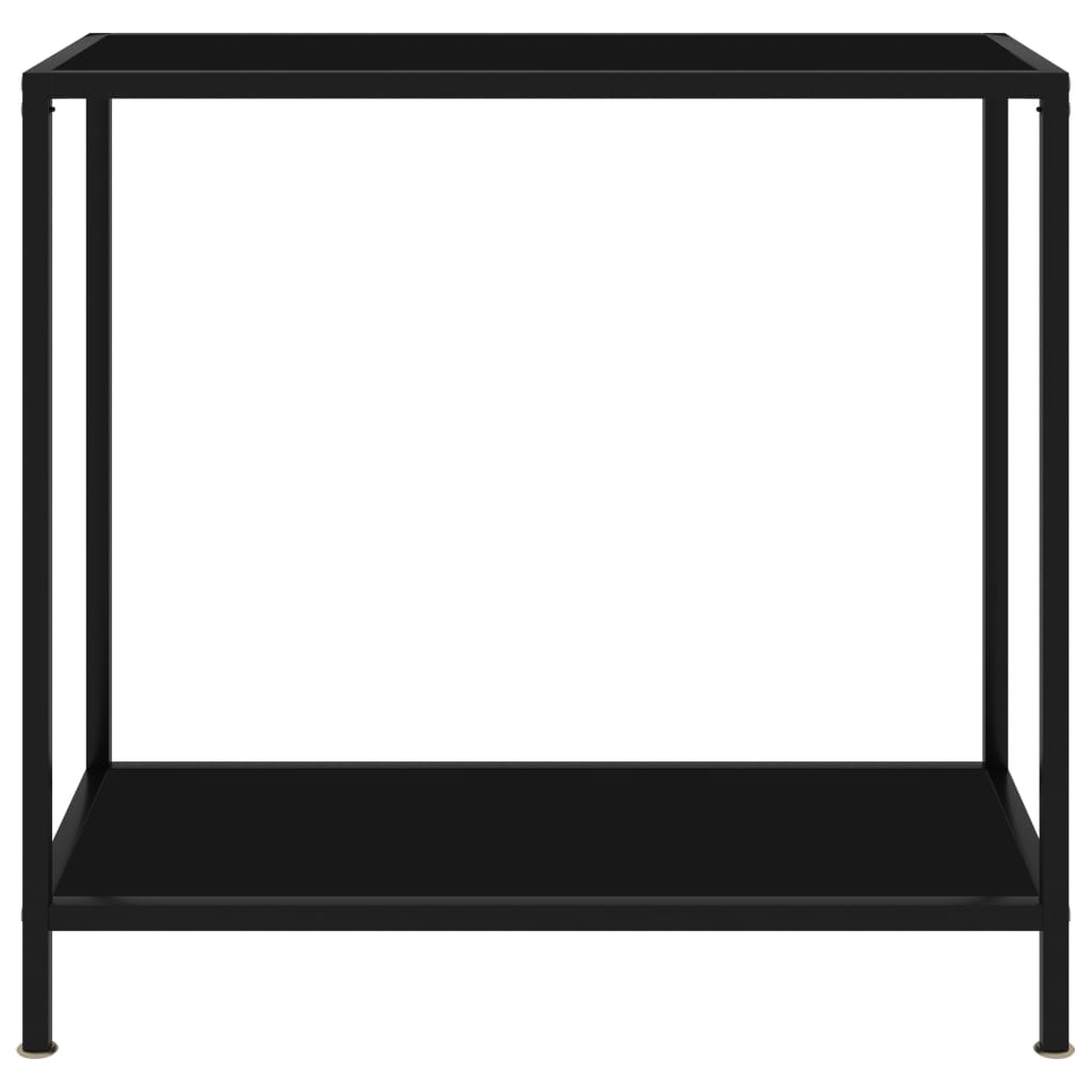 Table console Noir 80x35x75 cm Verre trempé - XIOS