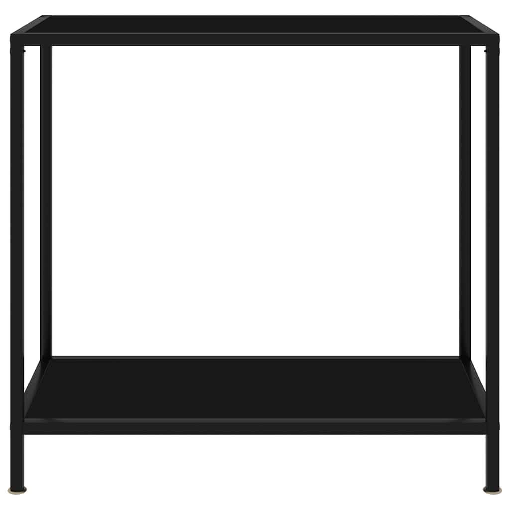 Table console Noir 80x35x75 cm Verre trempé - XIOS