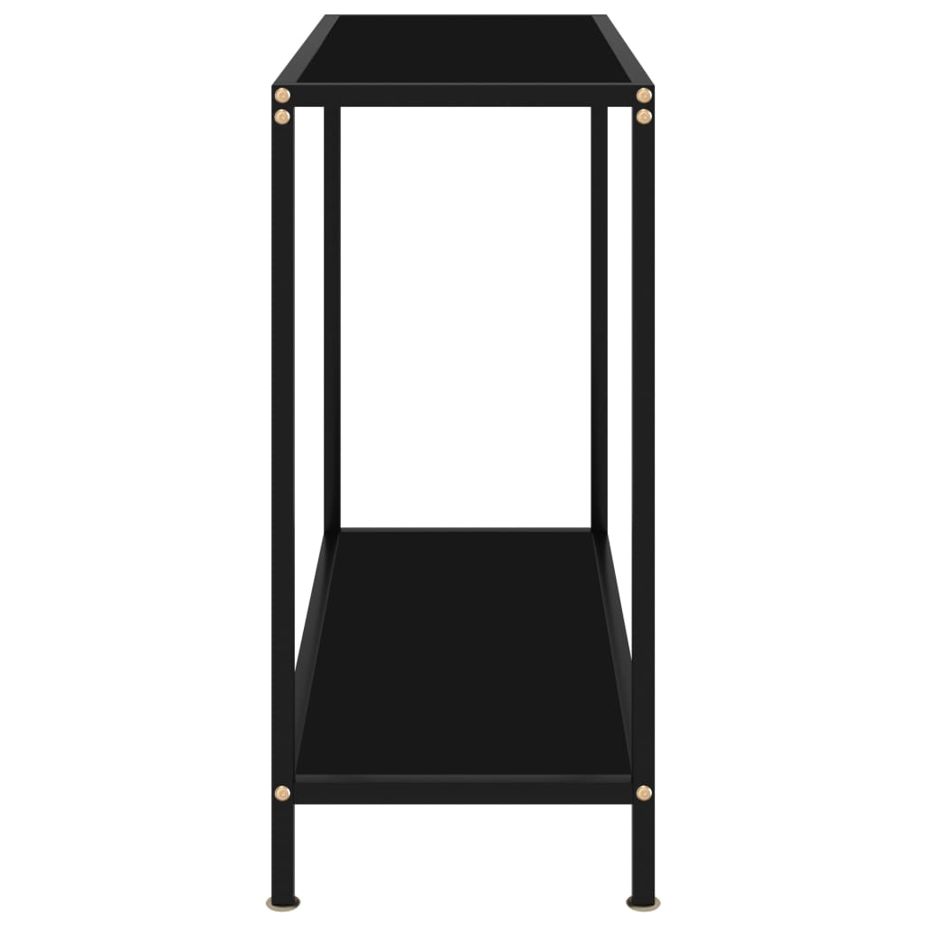 Table console Noir 80x35x75 cm Verre trempé - XIOS