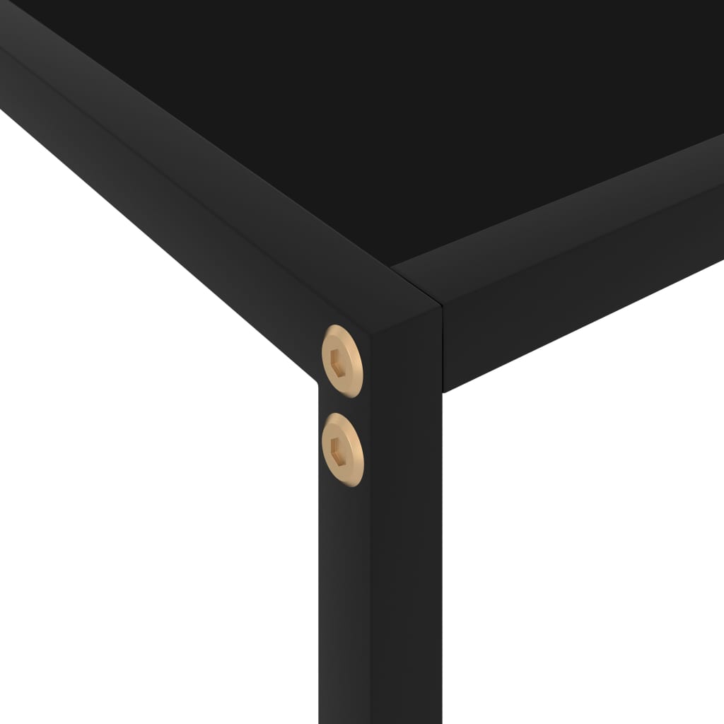 Table console Noir 80x35x75 cm Verre trempé - XIOS