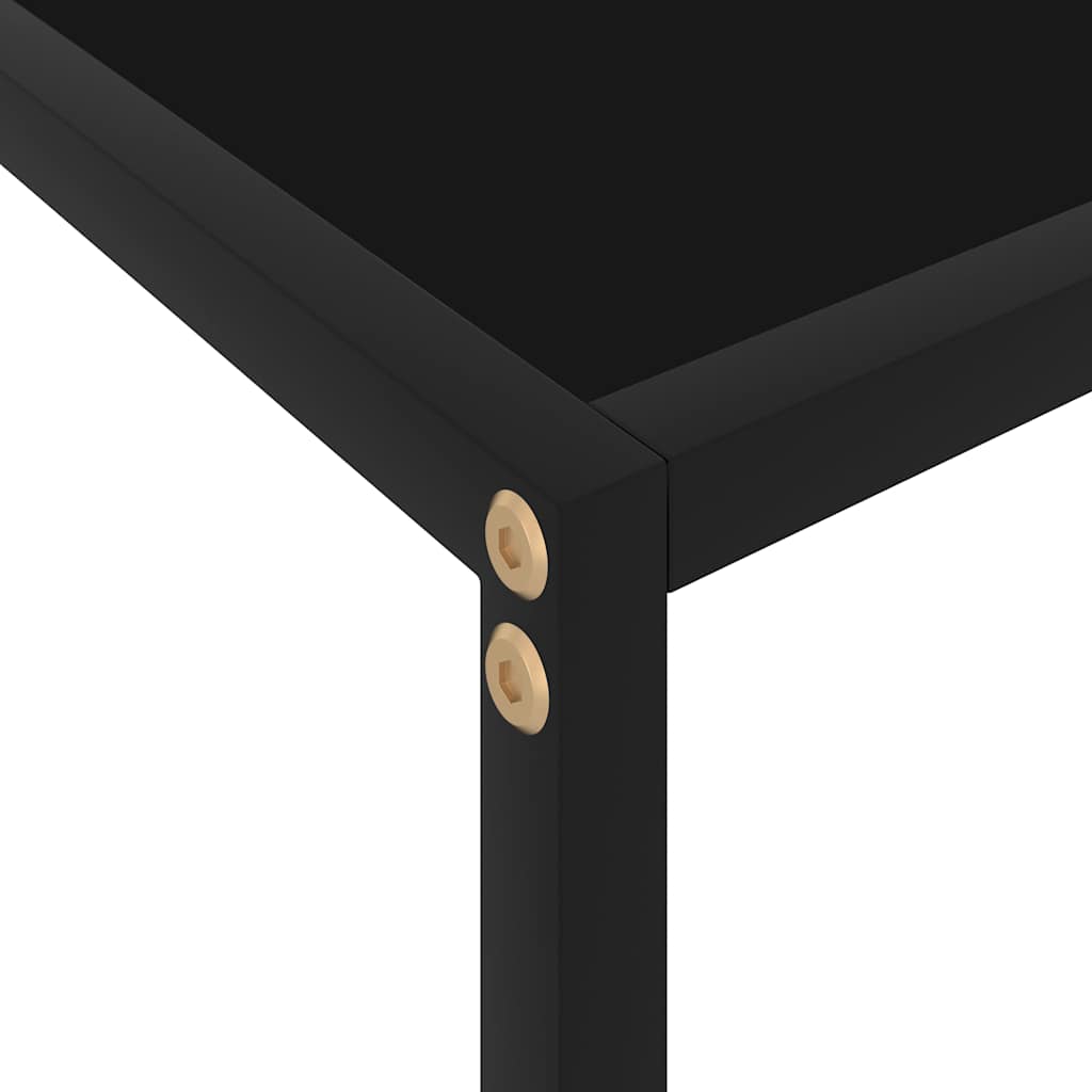 Table console Noir 80x35x75 cm Verre trempé - XIOS