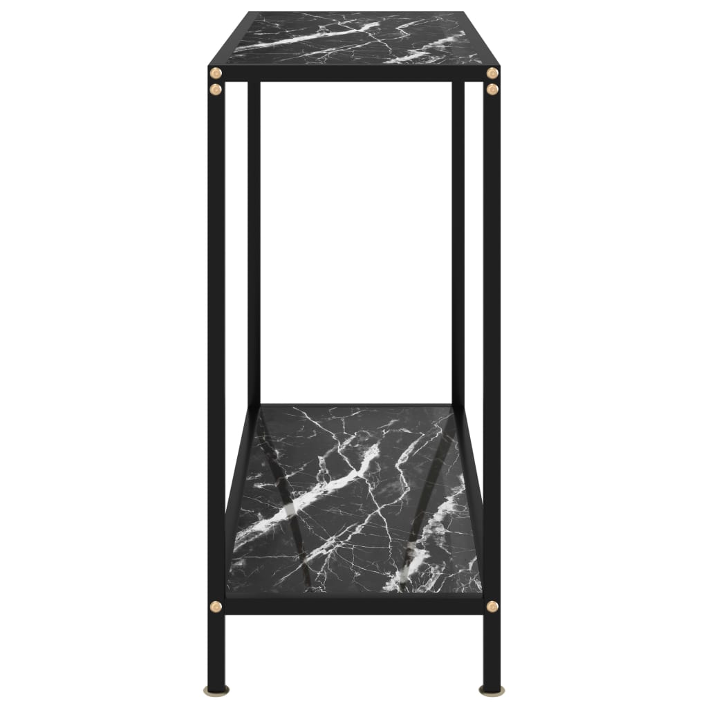 Table console Noir 80x35x75 cm Verre trempé - XIOS