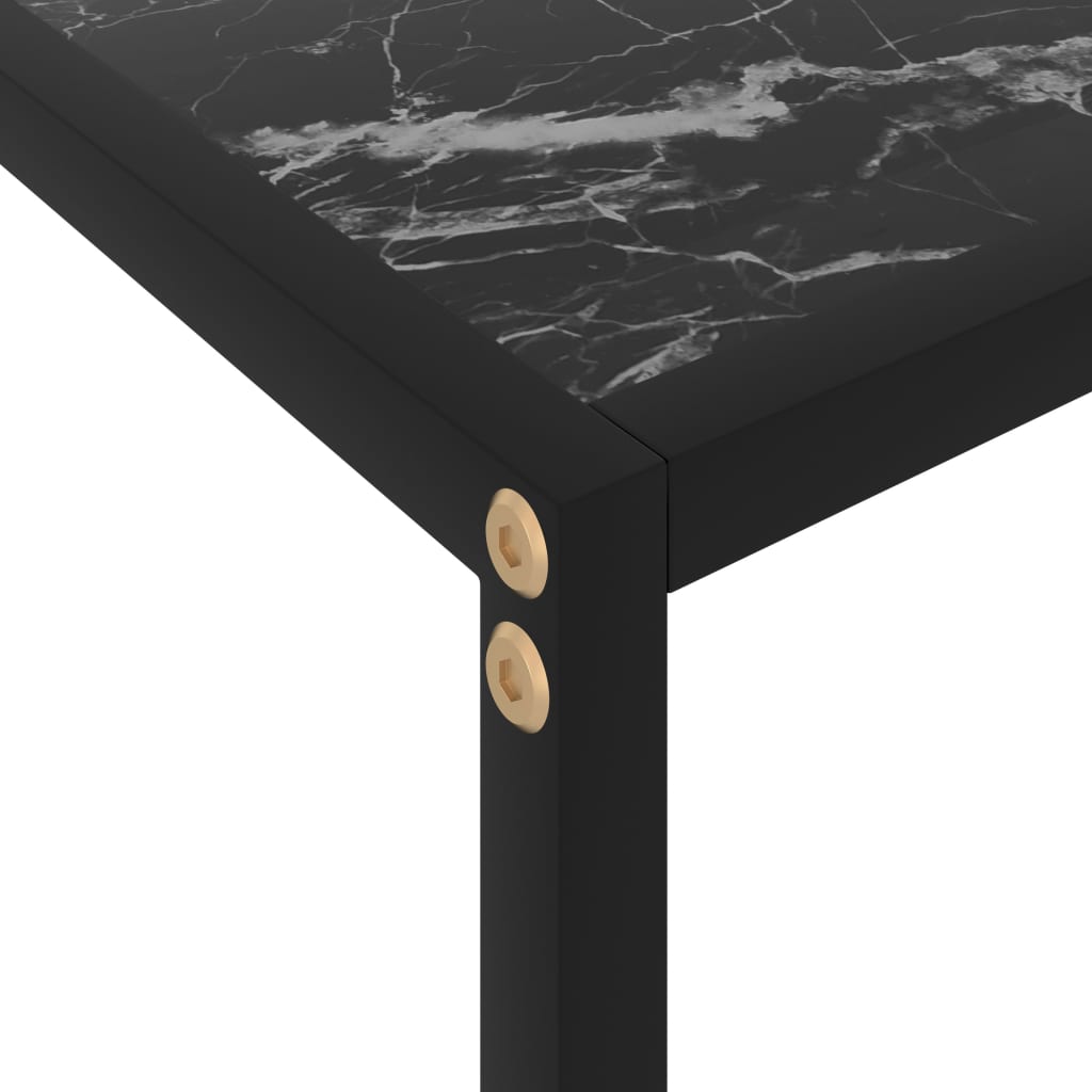 Table console Noir 80x35x75 cm Verre trempé - XIOS