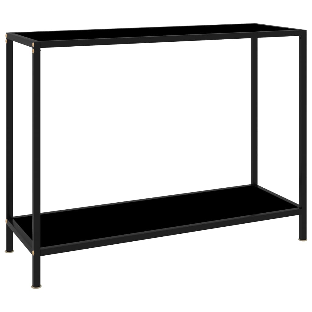 Table console Noir 100x35x75 cm Verre trempé - XIOS