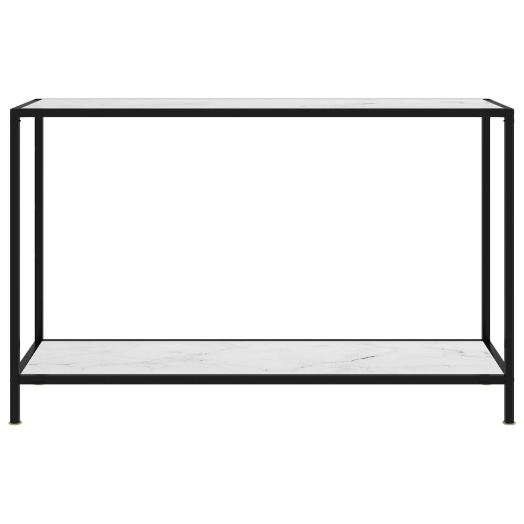 Table console Blanc 120x35x75 cm Verre trempé - XIOS