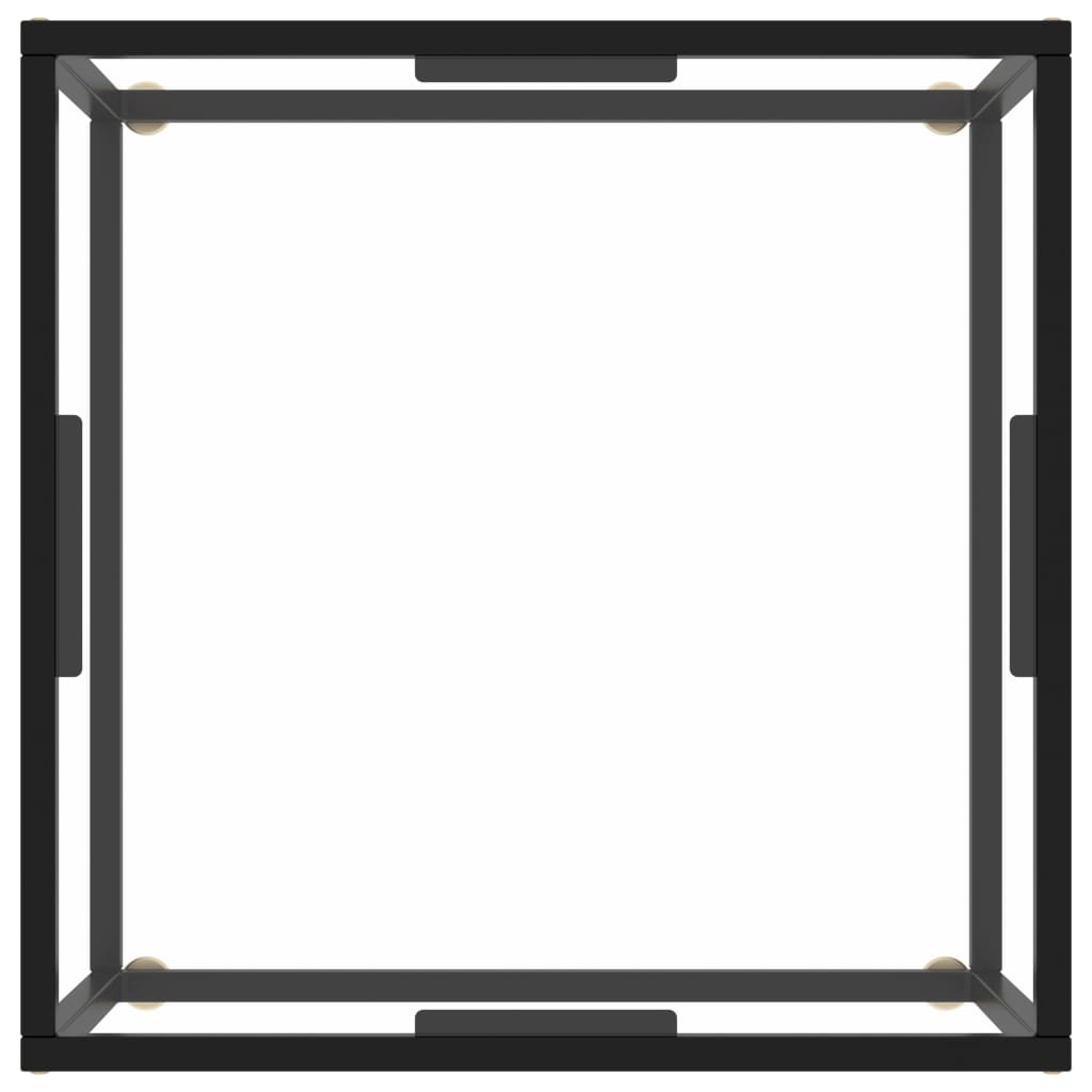 Table basse Noir avec verre trempé 60x60x35 cm - XIOS