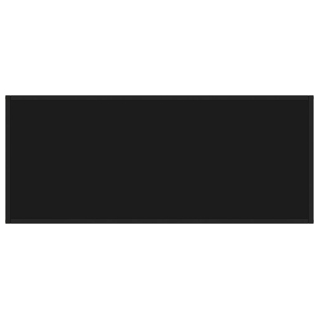 Table basse Noir avec verre noir 120x50x35 cm - XIOS