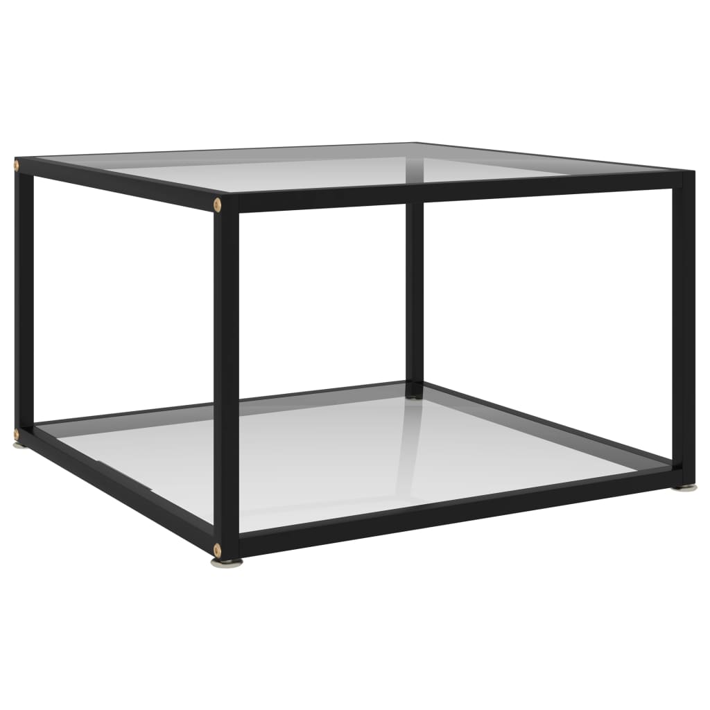Table basse Transparent 60x60x35 cm Verre trempé - XIOS