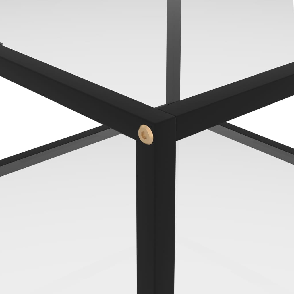 Table basse Transparent 60x60x35 cm Verre trempé - XIOS