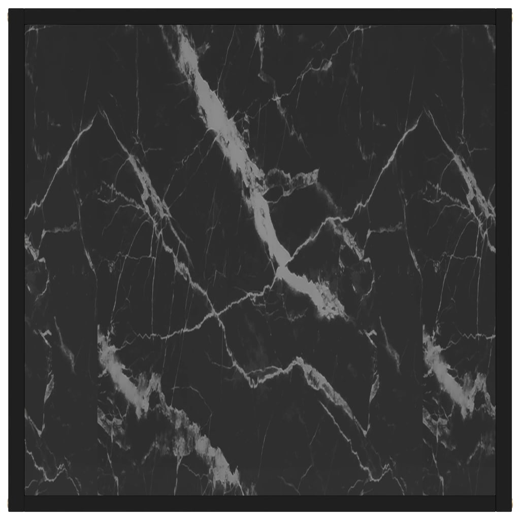 Table basse Noir 60x60x35 cm Verre trempé - XIOS